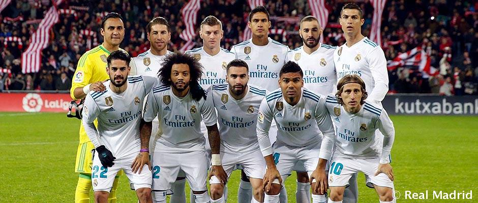 2017/18 Real Madrid starting XI.